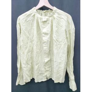 ◇ Θ JaVa ジャバ 長袖 シャツ ブラウス サイズM ライトグリーン レディース P