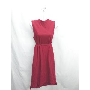 ◇ Θ BREEZE CROSS CLOSET　ブリーズクロスクローゼット マタニティ　ウール100% ノースリーブ マキシ ワンピース サイズM レッド レディース E