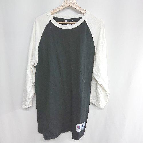 ◇ ⊂ Champion チャンピオン 長袖 ラグランTシャツ サイズXL ブラック系 レディース ...