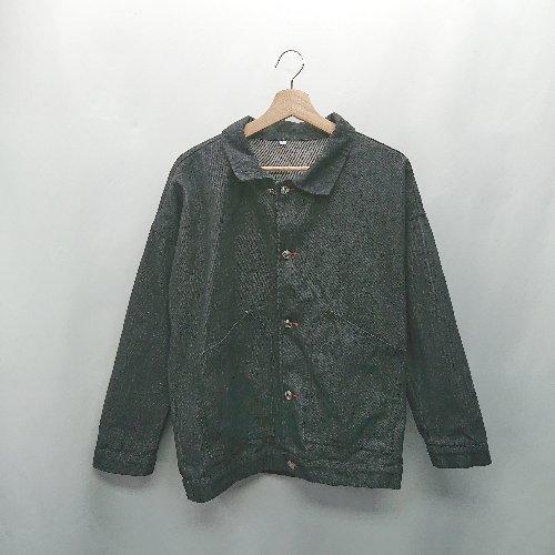 ◇ Θ HENGSHENG JEANS ヘンシェンジーンズ ボタン部分赤ステッチ 長袖 デニムジャケ...