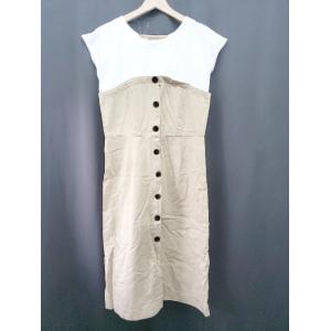 ◇ ⊂ NATURAL BEAUTY BASIC ドッキング風 半袖 ロング ワンピース サイズM ...
