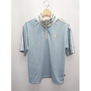 ◇ ⊂ JaVa ジャバ ハーフジップ 半袖 プルオーバー サイズL ライトブルー レディース E