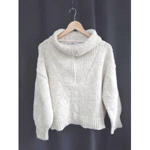 ◇ ⊇ JaVa ジャバ ハーフジップ メランジ 長袖 ニット プルオーバー サイズＭ ベージュ系 ...