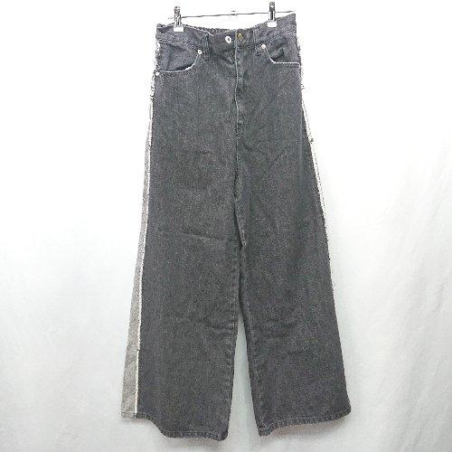 ◇ Θ Anui アニュイ リバースコンビ デニム サイズR2 ブラック レディース E