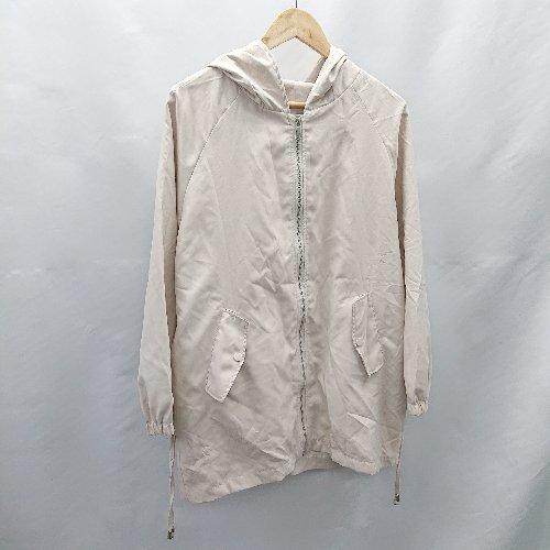 ◇ ⊂ Amulet アミュレット 薄手 ゆったりシルエット 長袖 パーカー サイズXL ベージュ ...