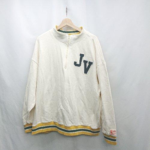 ◇ ⊇ Java ロゴワッペン付き ライン入り 長袖 ハーフジッププルオーバーカットソー サイズＸＬ...