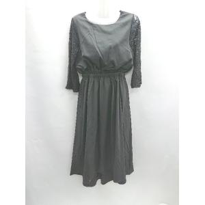 ◇ ⊂ Lace Ladies レースレディース レース ７分袖 ロング ワンピース サイズ表記なし...