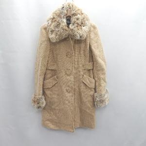 ◇ ⊇ JILL STUART ジル スチュアート ファー取り外し可能 長袖 コート サイズS ベージュ レディース E