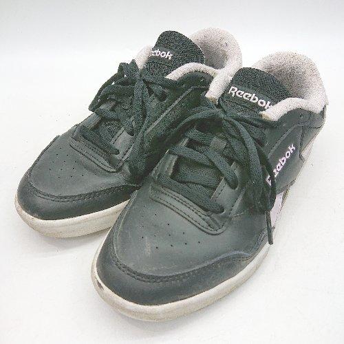 ◇ Θ Reebok リーボック ブランドロゴ入り ローカットスニーカー サイズ23.5 ブラック ...