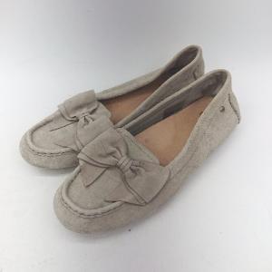 ◇ ⊇ UGG アグ リボン装飾 フラットシューズ サイズ23 ベージュ レディース E