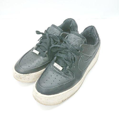 ◇ Θ NIKE ナイキ 厚底 ブランドロゴ入り ローカットスニーカー サイズ23 ブラック レディ...