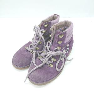 ■ ⊇ UGG アグ キッズ 花刺? キッズ ミニ丈 トレッキングシューズ サイズ21 パープル系 女の子 E