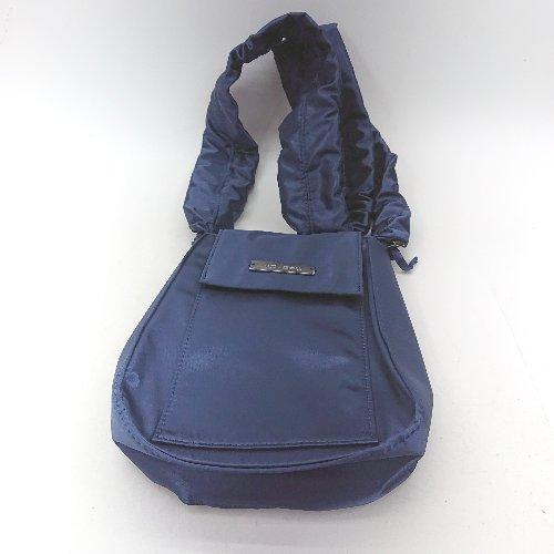 ◇ Θ un/neu アンノイ 光沢あり ショルダーバッグ ブルー レディース E