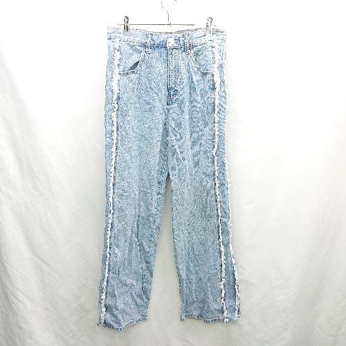 ◇ Θ Java ワイドデニムパンツ サイズM ライトブルー レディース E