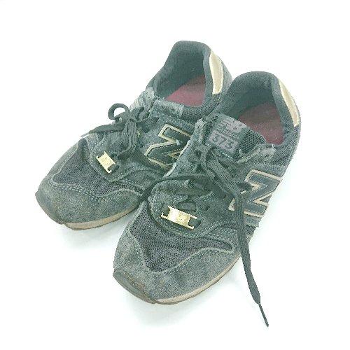◇ Θ NEW BALANCE ニューバランス スニーカー サイズ24.5 ブラック レディース メ...