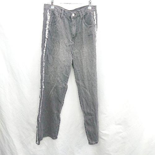 ◇ ⊂ JaVa ジャバ デニム ワイドパンツ サイズL グレー レディース E