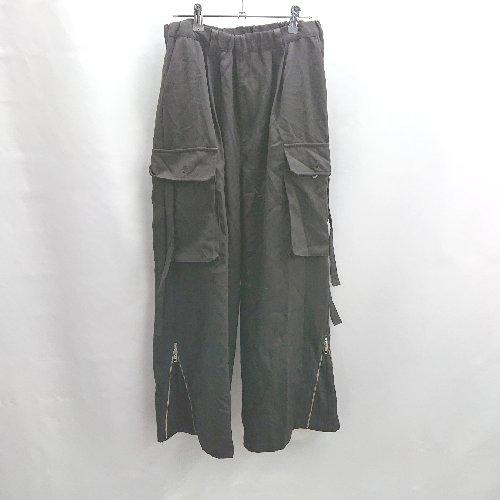 ◇ Θ ATTITUDE MAKES STYLE！ ウエストゴム カーゴパンツ サイズM ブラック ...