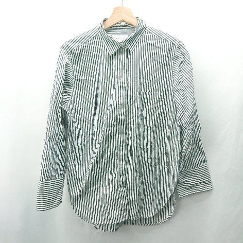 ◇ Θ Simplicite シンプリシテェ ストライプ柄 長袖 シャツ サイズ表記なし ブラック　...