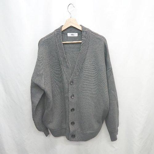 ◇ ⊇ Loose 長袖 ニットカーディガン サイズS グレー メンズ E