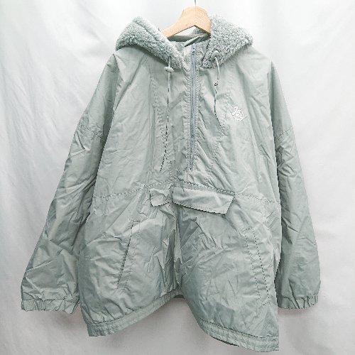 ◇ ⊆ JaVa ジャバ フード付き ボア切替え サイドスリット 長袖 プルオーバー サイズXL グ...