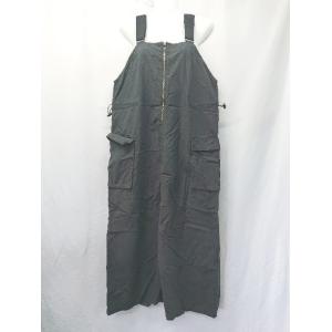 ◇ Θ niko and … ニコアンド ハーフジップ ロング丈 サロペット スカート サイズM ブラック レディース E