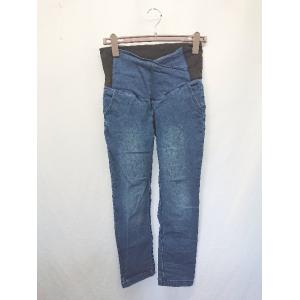 ◇ Θ fairy フェアリー マタニティ スリム パンツ サイズL ブルー レディース E