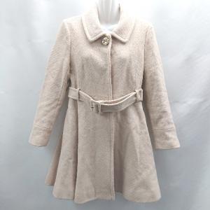 ◇ ⊇ JILL STUART ジル スチュアート ウール混合 ウエストベルト 長袖 コート サイズM ピンク系 レディース E