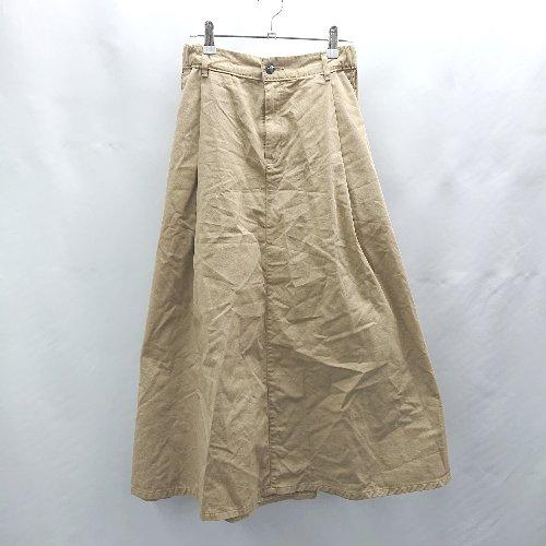 ◇ ⊂ SOMETHING サムシング ロング フレア スカート サイズM ベージュ レディース E