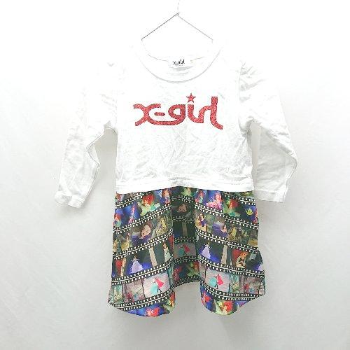◇ ⊇ X-girl Disneyプリンセス キッズ ベビー 長袖 ひざ下丈 ワンピース サイズ80...