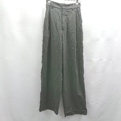 ◇ Θ Ameri アメリ ヘリンボーン サイドライン スラックス サイズS ダークグレー レディー...