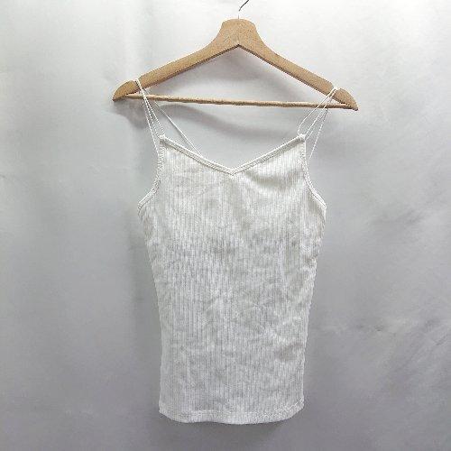 ◇ ⊂ Ameri アメリ キャミソール ニット カットソー サイズF ホワイト レディース E