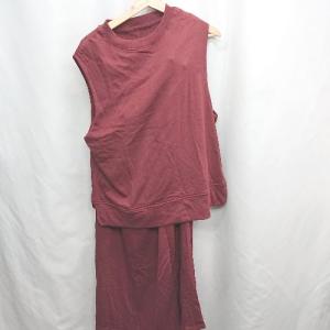 ◇ ⊂ ◎ ●美品● SWEET ROUGE スイート ルージュ ロング丈 セットアップ サイズM ワインレッド系 レディース E