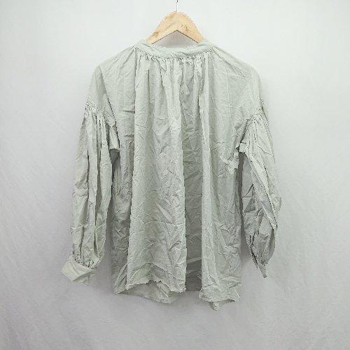 ◇ ⊇ I_am アイアム パフスリーブ 長袖 ブラウス サイズF ミント系 レディース E