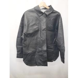 ◇ ⊇ JaVa ジャバ フェイクレザー 長袖 シャツ ジャケット サイズＭ ブラック レディース ...