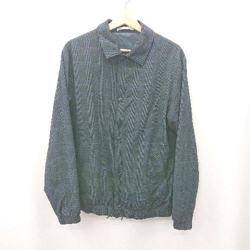 ◇ ⊇ ZARA ザラ チェック柄 スナップボタン 長袖 ジャンパー サイズM ネイビー系 メンズ ...