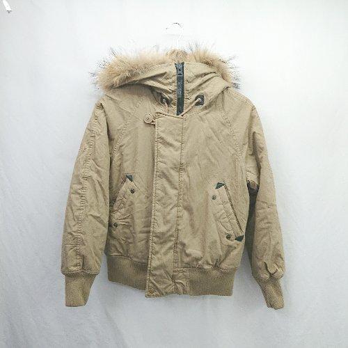 ◇ ⊇ AUDITION オーディション ファー取り外し可能 長袖 中綿ジャケット サイズM カーキ...