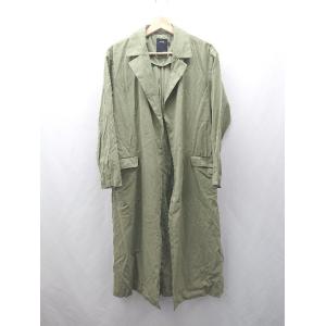 ◇ ⊇ AZUL BY MOUSSY アズールバイマウジー ノーボタン 長袖 ガウンコート サイズM カーキ レディース E