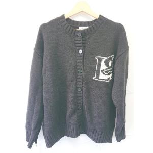 ◇ ⊇ LAGUA GEM ラグア ジェム 長袖 ニット カーディガン サイズF ブラック レディー...