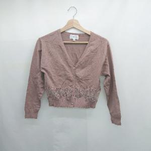◇ ⊂ JILL STUART ジル スチュアート 長袖 シースルーカーディガン サイズF ピンク系 レディース E