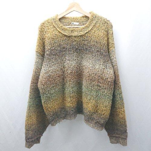 ◇ ⊇ JAVA ジャバ グラデーション 長袖 ニットセーター サイズM グリーン系 レディース E