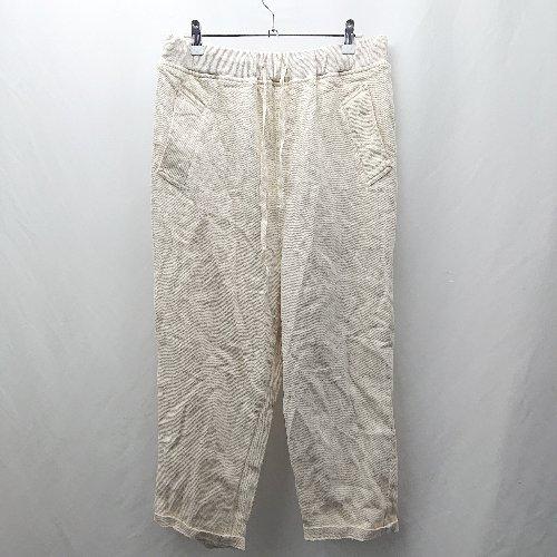 ◇ Θ OMNES 無地 コットンイージーパンツ サイズF ベージュ系 レディース メンズ E