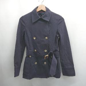◇ ⊆ TOMMY HILFIGER トミーヒルフィガー 長袖 トレンチコート サイズS ネイビー系 レディース E