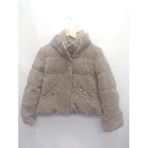 ◇ ⊇ アース ミュージック＆エコロジー ウール混 長袖 ダウンジャケット サイズM ブラウン系 レ...