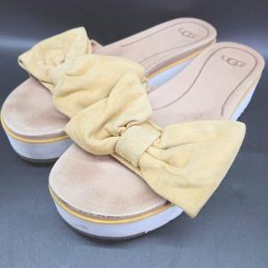 ◇ ⊂ UGG アグ 1019868 リボン ジョアン コンフォート サンダル サイズ25 イエロー系 レディース E