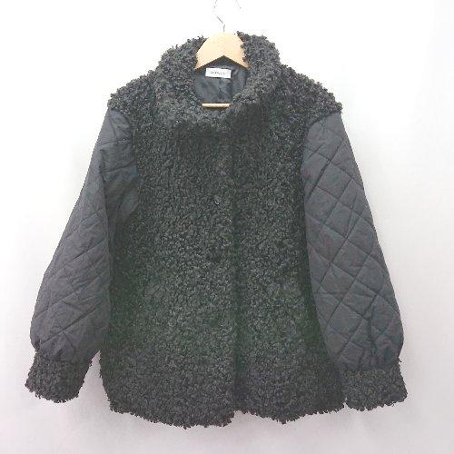◇ ⊇ LAGUA GEM ラグアジェム 冬系ファッション 長袖 モコモコジャケット サイズF ブラ...