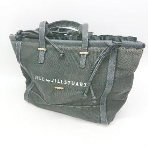 ◇ Θ JILL by JILLSTUART ジル バイ ジルスチュアート ブランド名刺繍 ハンドバッグ ブラック系 レディース E