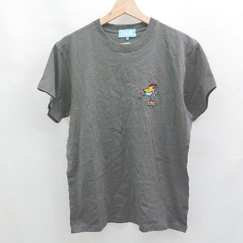 ◇ ⊃ TREAL トゥリール ワッペン有 半袖 クルーネック半袖Ｔシャツ サイズＭ グレー系 レデ...