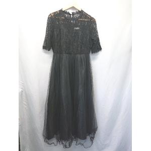 ◇ ⊂ Lace Ladies レースレディース レース チュール 半袖 ロング丈 ドレス ワンピー...