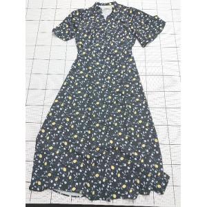 ◇ ⊂ トランテアン ソン ドゥ モード 柄入り 半袖 ロング丈 ワンピース サイズ38 ブラック系...