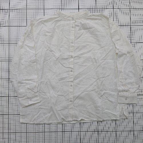 ◇ ⊂ r*p*s アールピーエス シンプル 長袖 ノーカラーブラウス サイズフリー ホワイト系 レ...